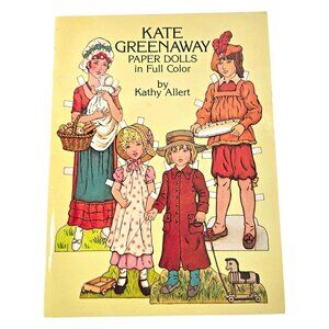 Kate Greenaway Paper Dolls Kathy Allert 1981 Dover Book Vintage Victorian Style